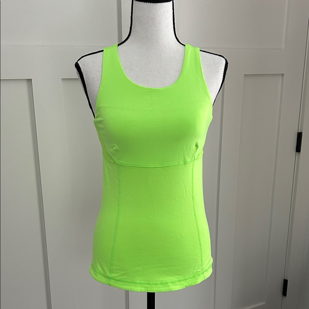 lululemon athletica Neon Lime Racerback Long Tank